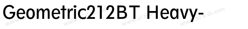 Geometric212BT Heavy字体转换